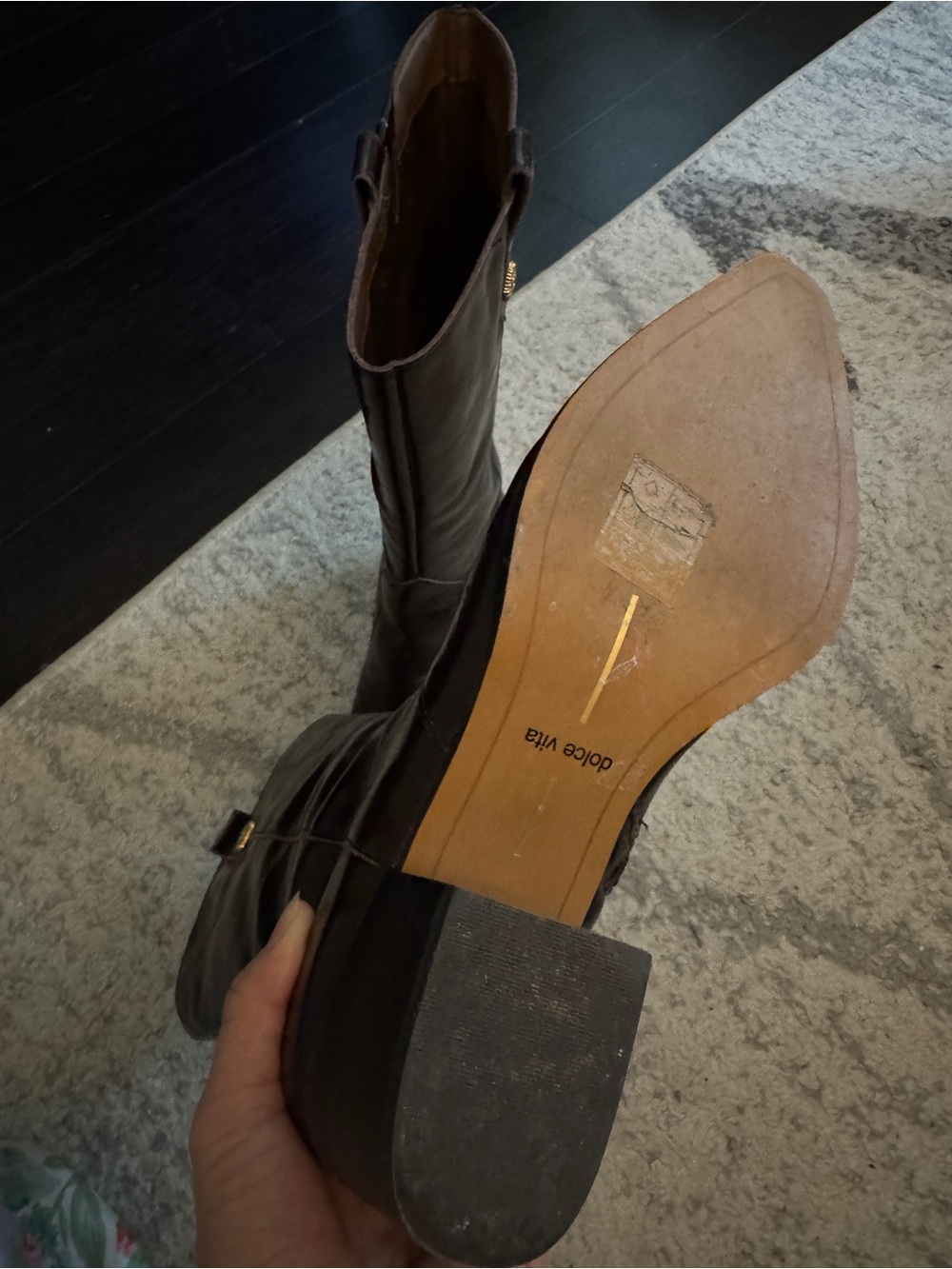 Dolce Vita Vern Chocolate Leather Boot + tote bag - Picture 13 of 16